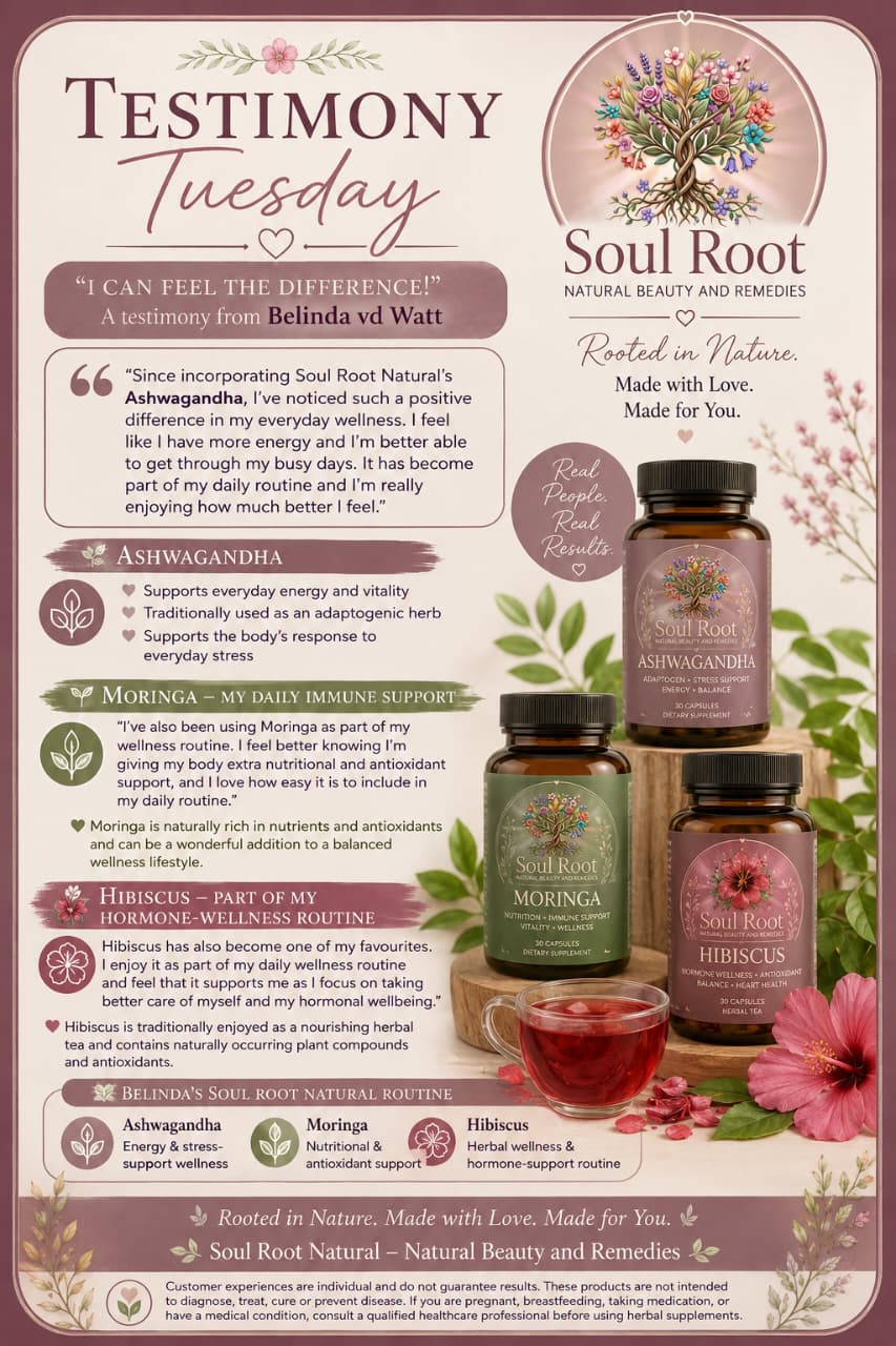 Belinda vd Watt testimony about Ashwagandha, Moringa & Hibiscus